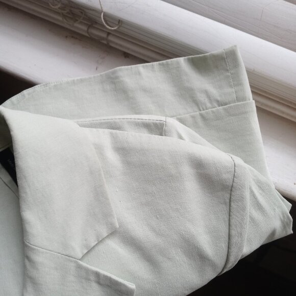 THEORY oversized linen blend blazer in mint (sz4) - Picture 16 of 16